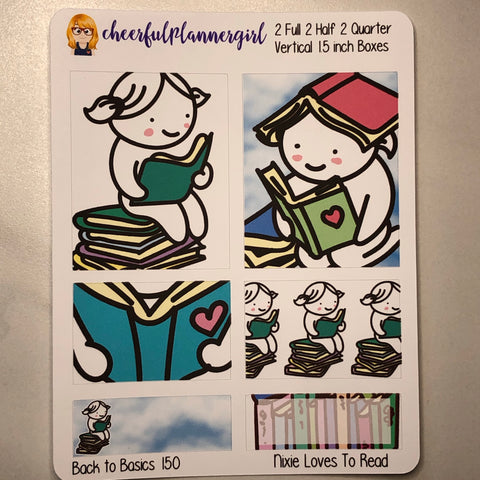Nixie Loves to Read Planner Stickers Back to Basics