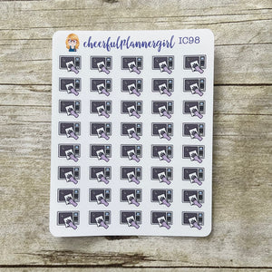 Clean Microwave Planner Stickers