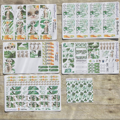 Meerkats Standard Vertical Full Kit Weekly Layout Planner Stickers