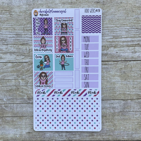 #Goals Character Daisy Hobonichi Weeks Weekly Planner Stickers