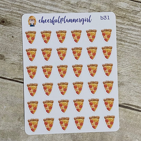 Slice of Pepperoni Pizza Planner Stickers