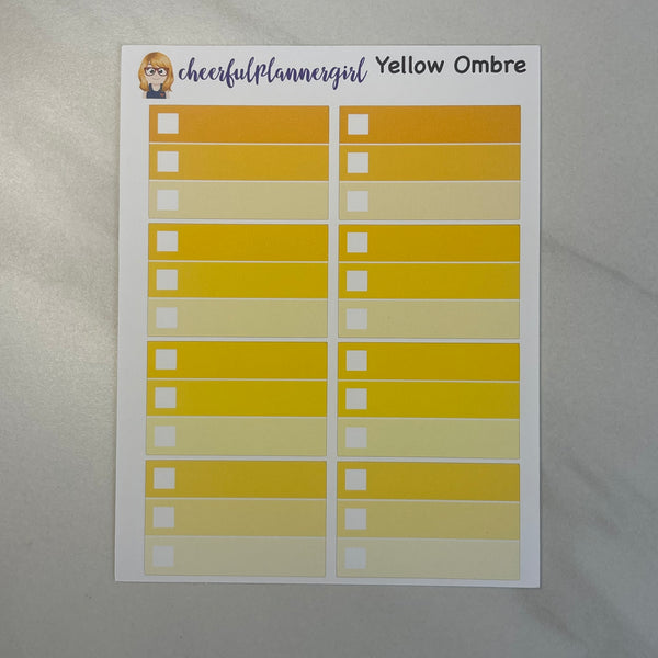 Ombre Checklist Planner Stickers Standard Width 1.5 inch