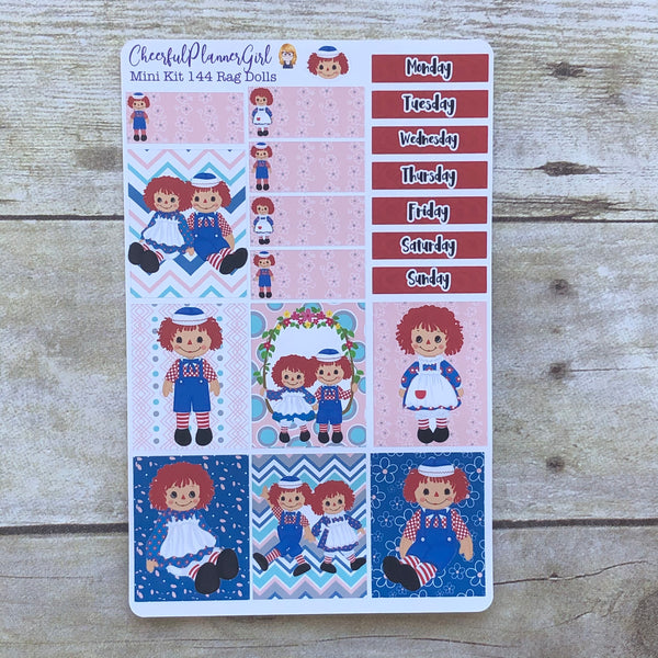 Rag Doll Mini Kit Weekly Layout Planner Stickers