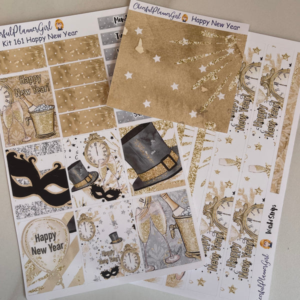 Happy New Year Mini Kit Weekly Layout Planner Stickers