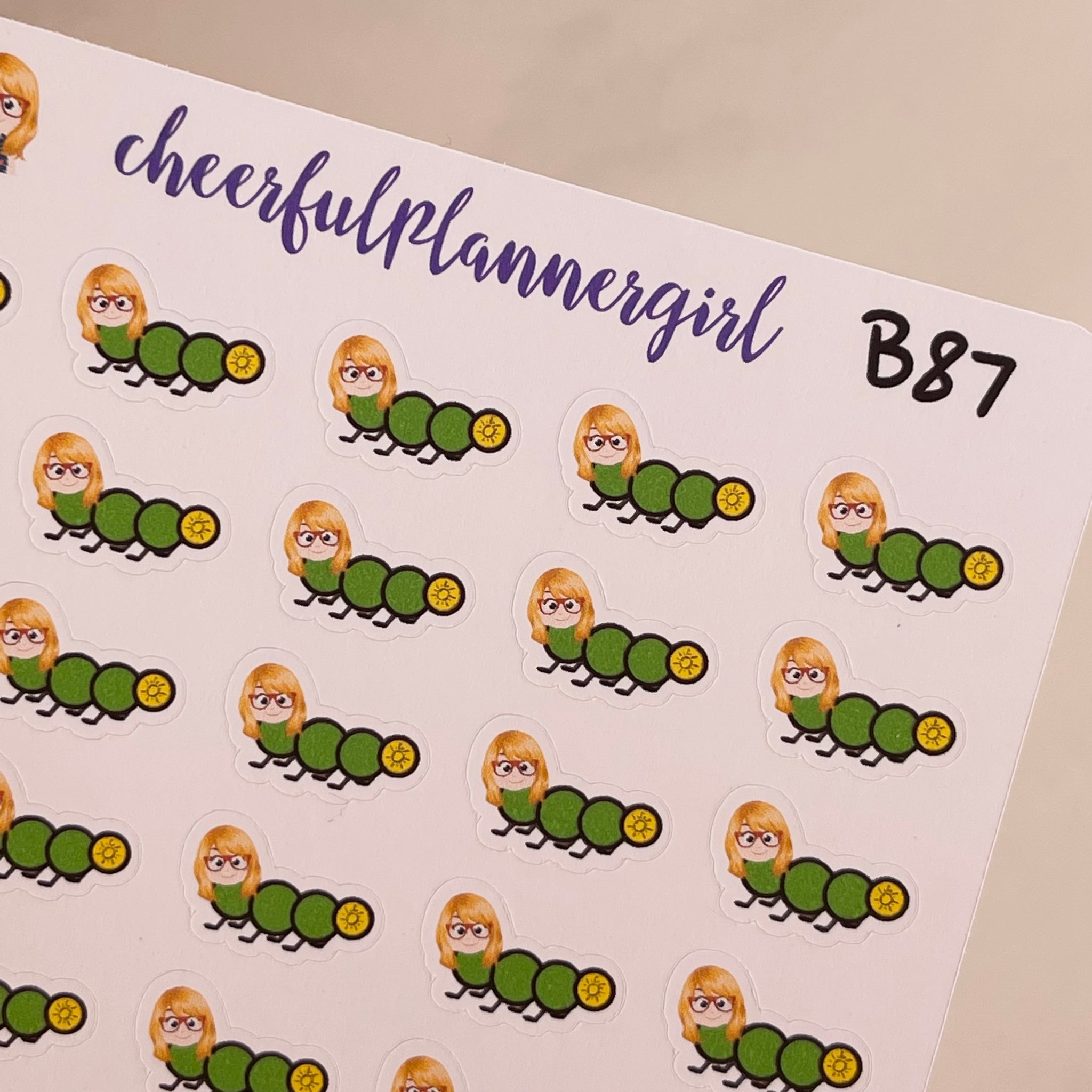Human Glo Worm Planner Stickers
