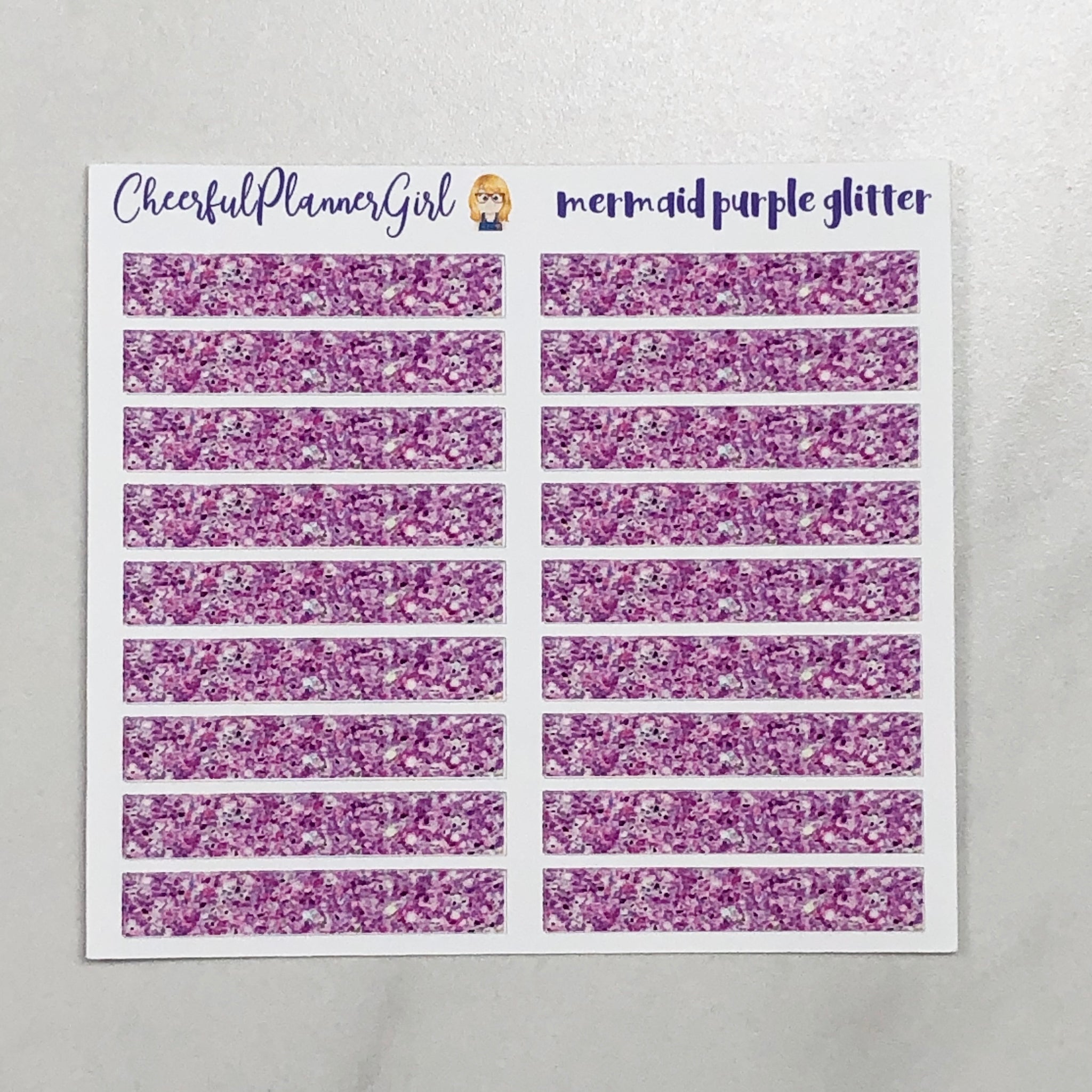 Mermaid Purple Glitter Headers