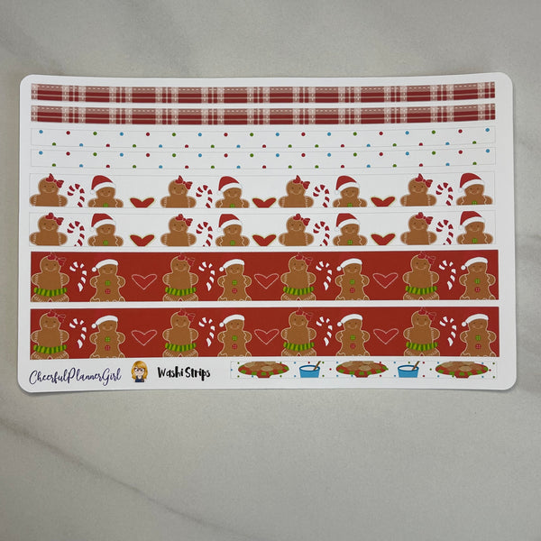 Ginger Snap Christmas Cookies Standard Vertical Full Kit Weekly Layout Planner Stickers