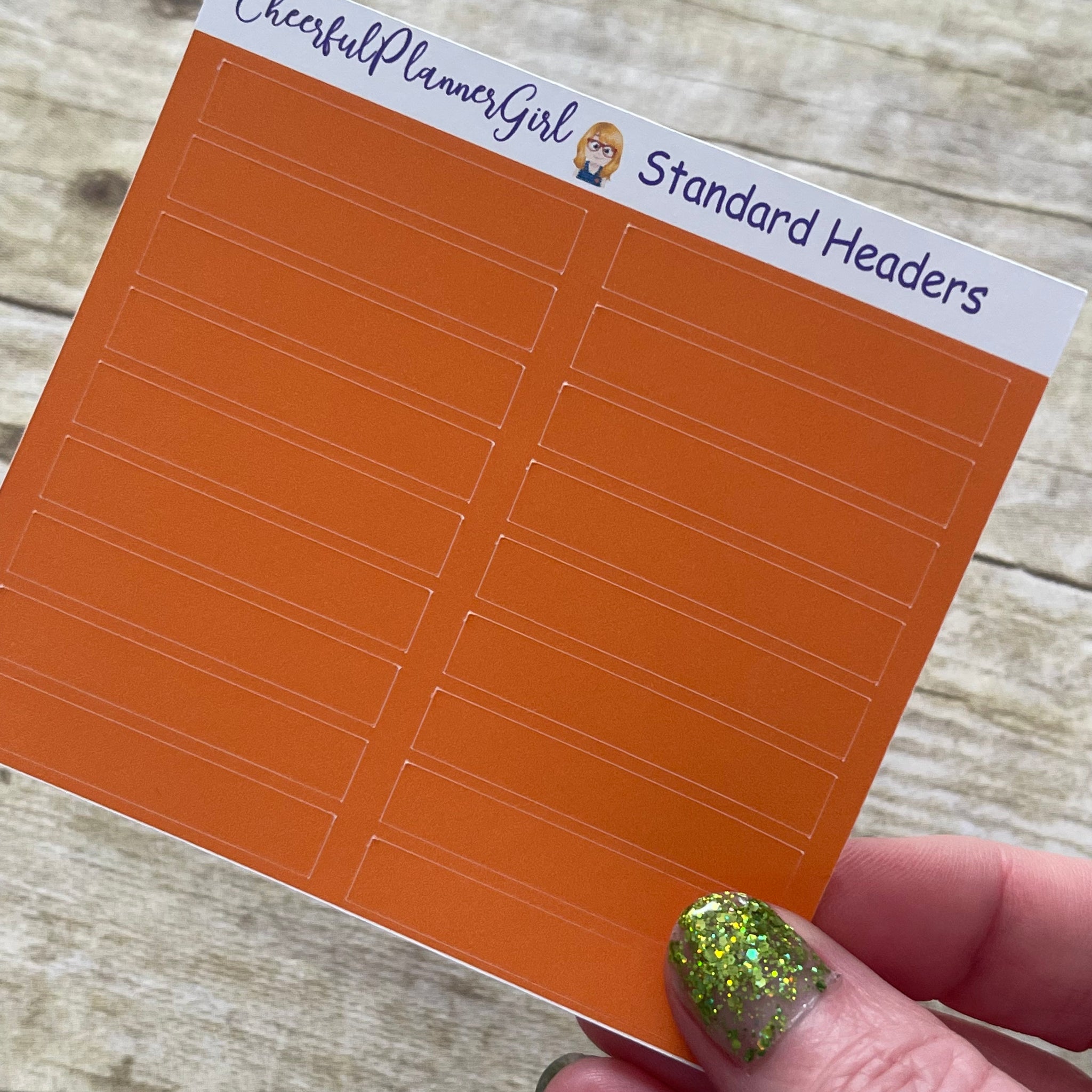 Solid Orange Glitter Headers Matches MoonBoo Easter