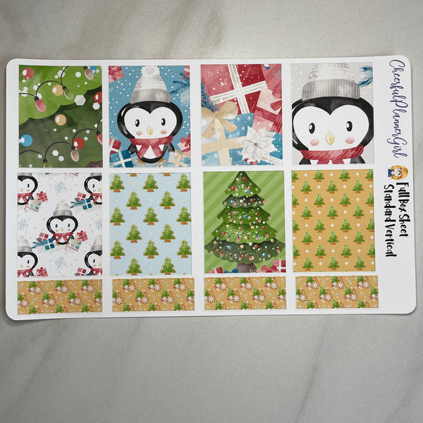 A Very Penguin Christmas Standard Vertical Full Kit Weekly Layout Planner Stickers