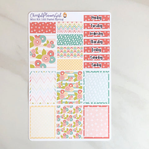 Pastel Spring Mini Kit Weekly Layout Planner Stickers
