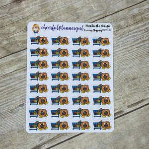 Grocery Shopping Moonboo the Monster Planner Stickers