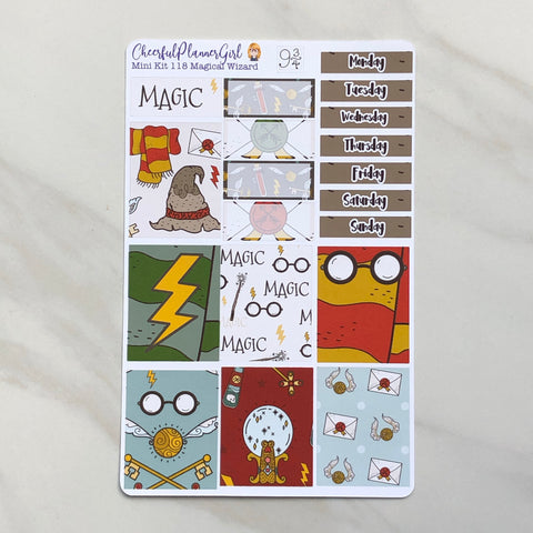 Magical Wizard Mini Kit Weekly Layout Planner Stickers