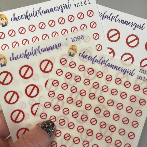 Not Happening Nope No Cancelled Planner Stickers