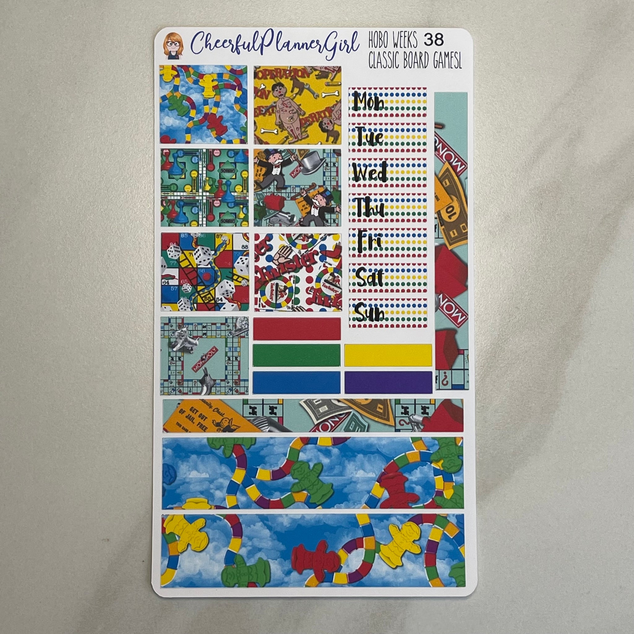 Classic Board Games Hobonichi Weeks Weekly Planner Stickers