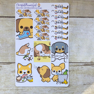 Mischievous Dogs Mini Kit Weekly Layout Planner Stickers