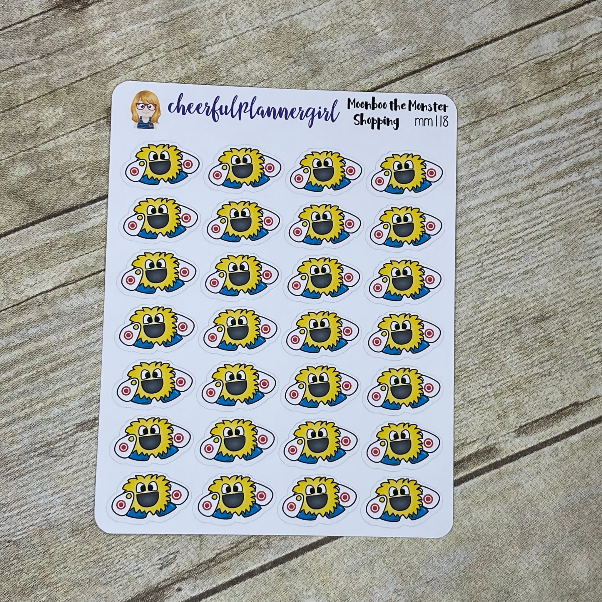 Shopping Moonboo the Monster Planner Stickers