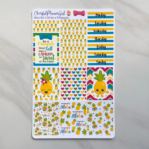 Be a Pineapple Mini Kit Weekly Layout Planner Stickers