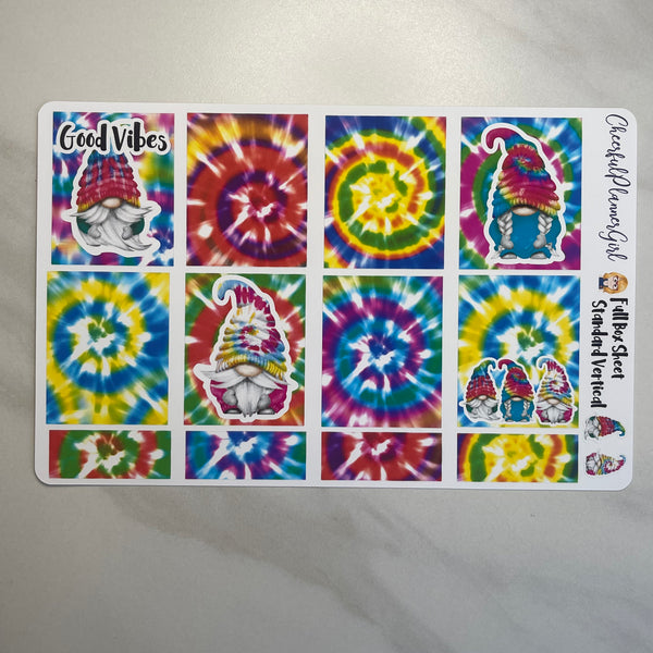 Good Vibes Gnomes Standard Vertical Full Kit Weekly Layout Planner Stickers