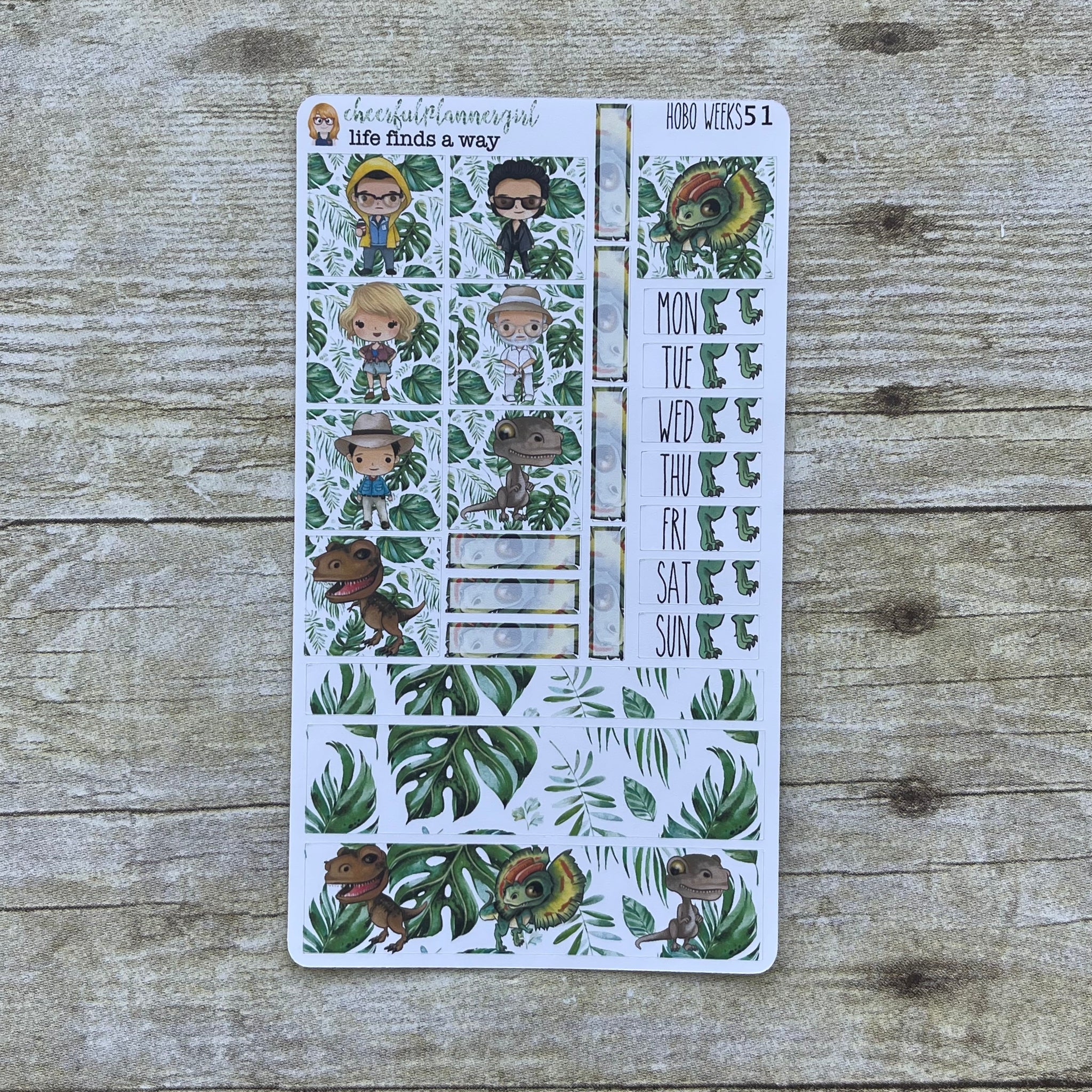 Life Finds a Way Hobonichi Weeks Weekly Planner Stickers