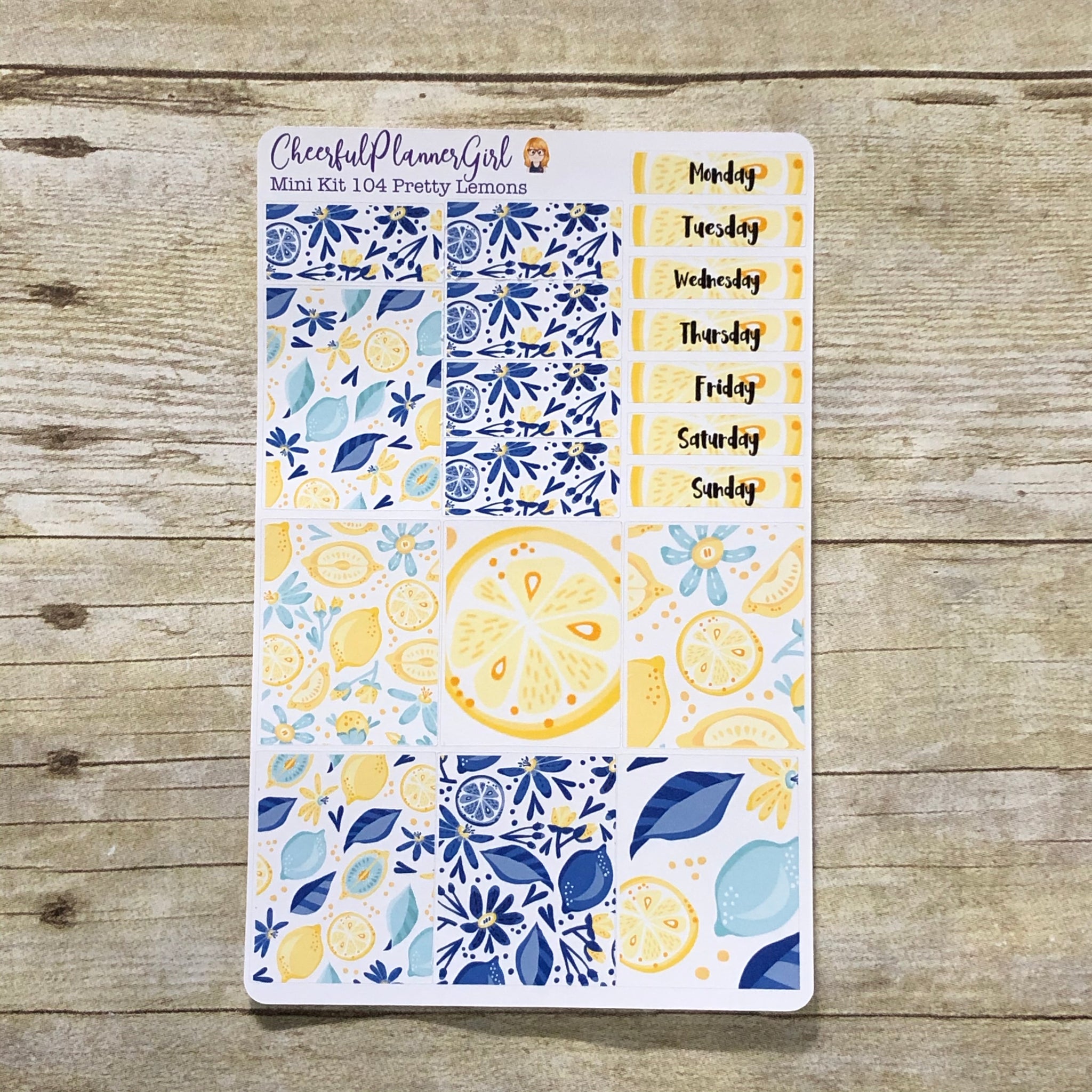 Pretty Lemons Mini Kit Weekly Layout Planner Stickers