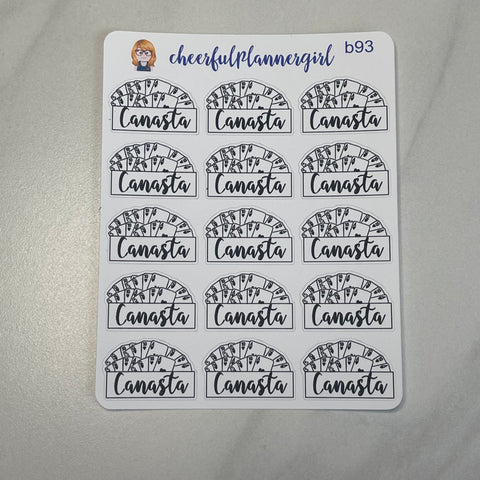 Canasta Script with Playing Cards