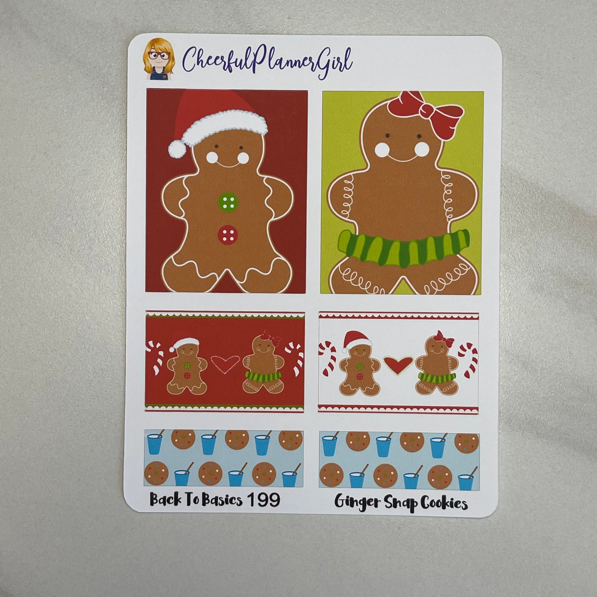 Ginger Snap Christmas Cookies Planner Stickers Back to Basics