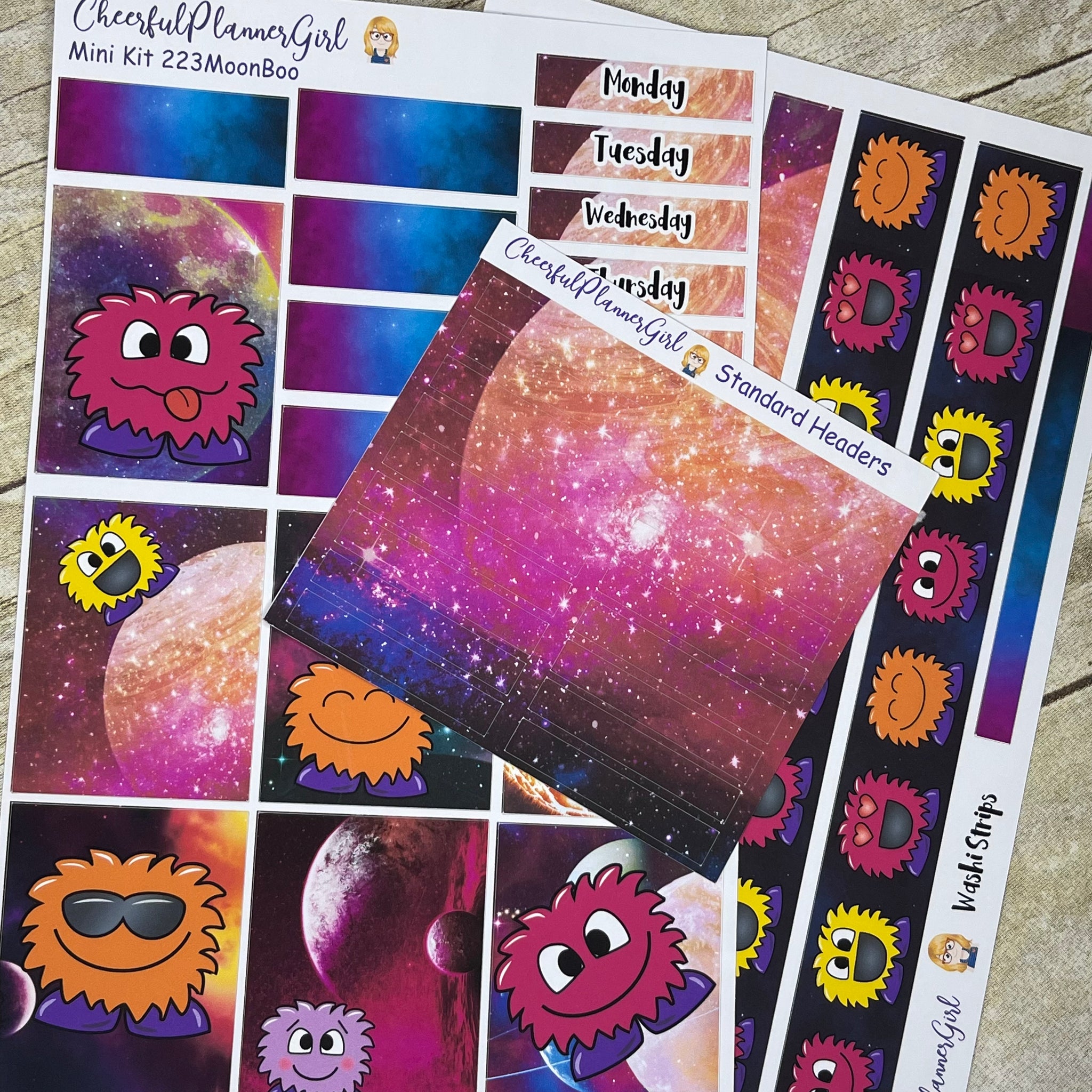 MoonBoo Mini Kit Weekly Layout Planner Stickers