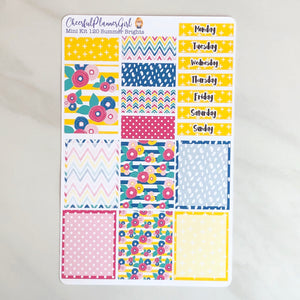 Summer Brights Mini Kit Weekly Layout Planner Stickers