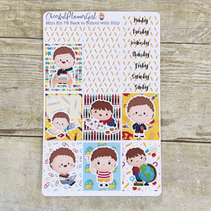 Back to School with Billy Mini Kit Weekly Layout Planner Stickers