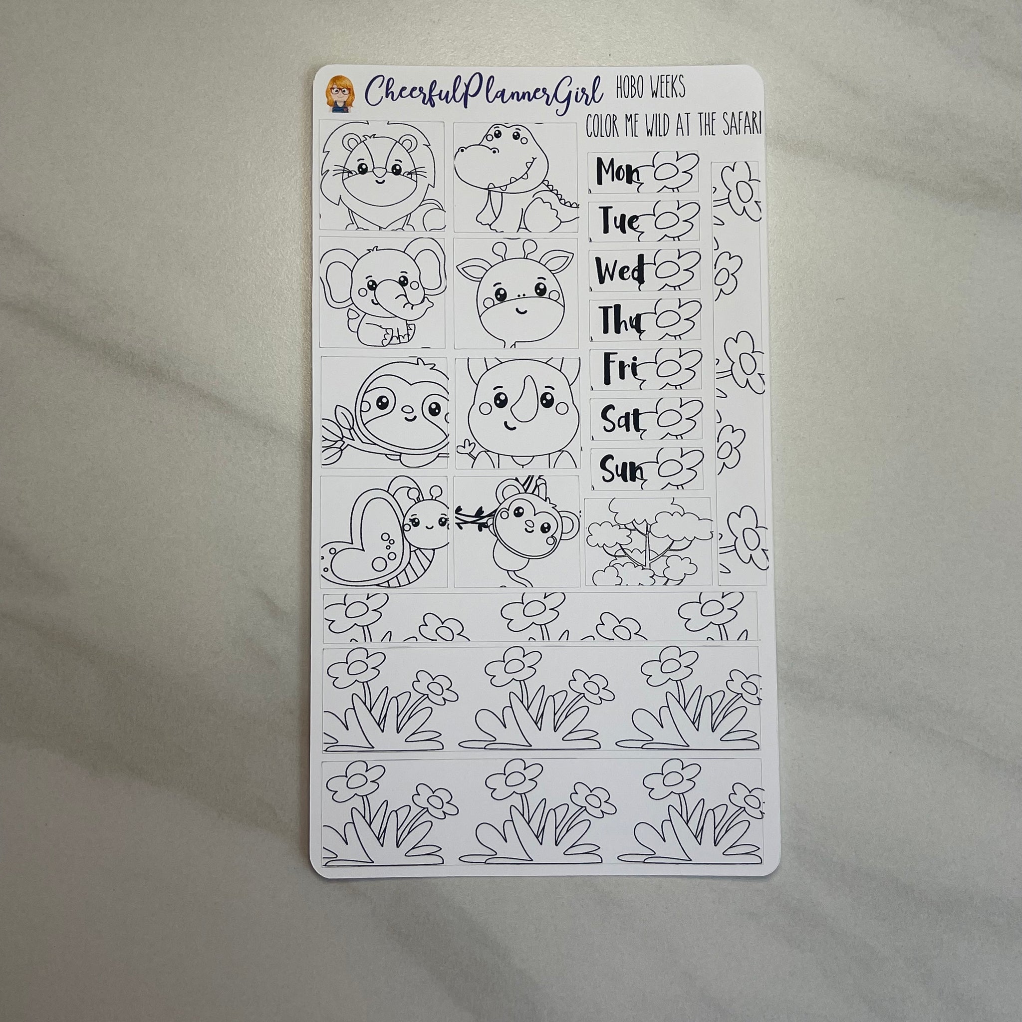 Color Me Wild At The Safari Hobonichi Weeks Weekly Planner Stickers