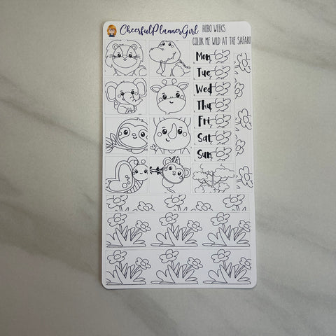 Color Me Wild At The Safari Hobonichi Weeks Weekly Planner Stickers