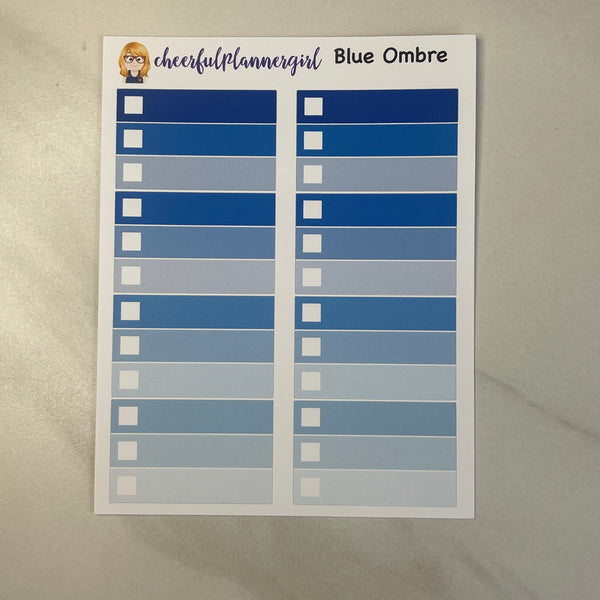 Ombre Checklist Planner Stickers Standard Width 1.5 inch