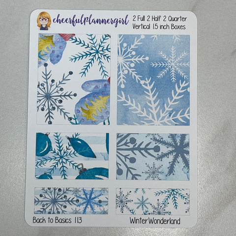 Winter Wonderland Planner Stickers Snow Back to Basics