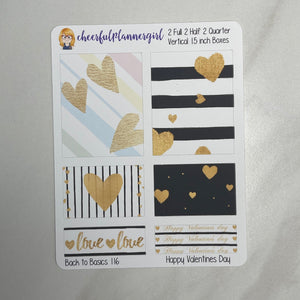 Happy Valentines Day Planner Stickers Back to Basics