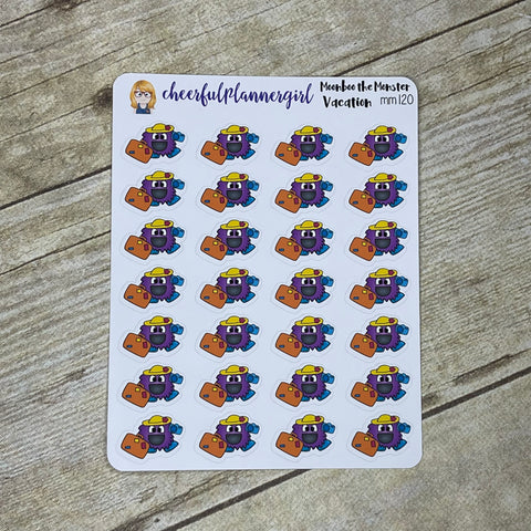 Vacation Time Moonboo the Monster Planner Stickers