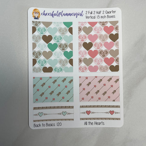 All the Hearts Planner Stickers Back to Basics