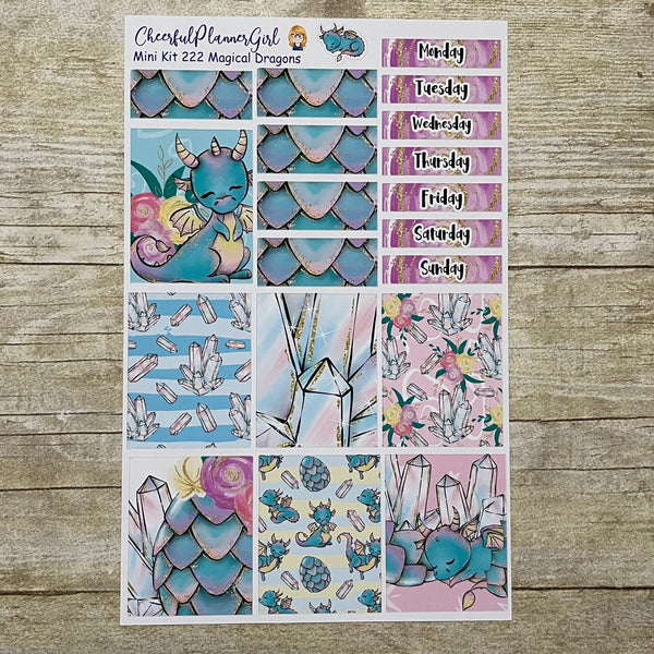 Magical Dragons Mini Kit Weekly Layout Planner Stickers