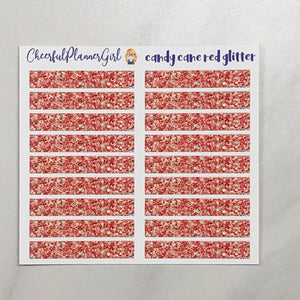 Candy Cane Red Glitter Headers