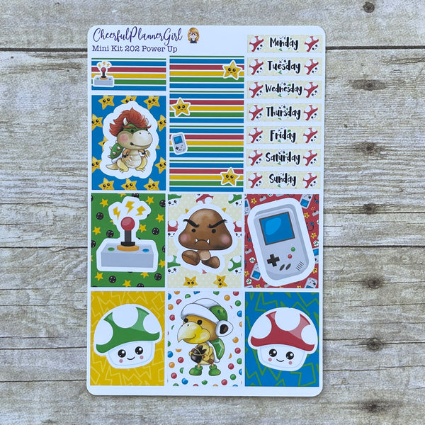 Power Up Mini Kit Weekly Layout Planner Stickers