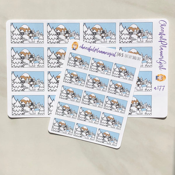 Snow Day Colorful Flat Lay Planner Stickers