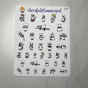 The Cutest Panda to Brighten Your Day Planner Stickers