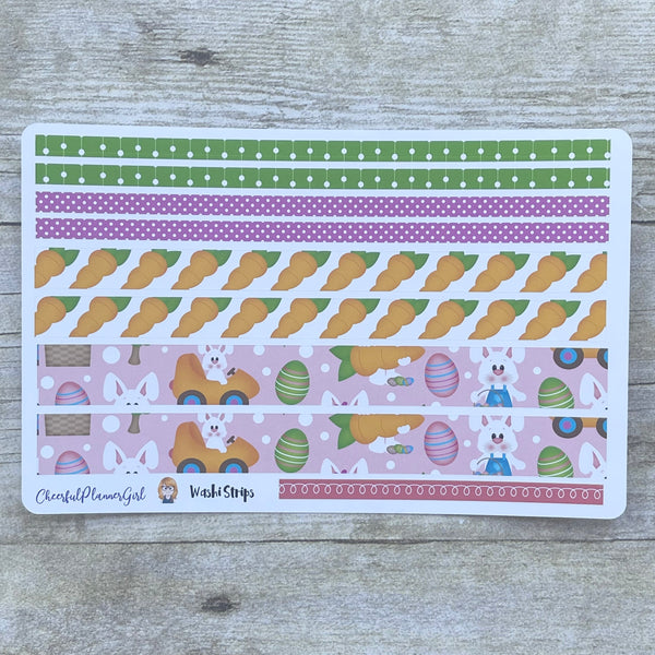 Easter Bunny Carrots Mini Kit Weekly Layout Planner Stickers