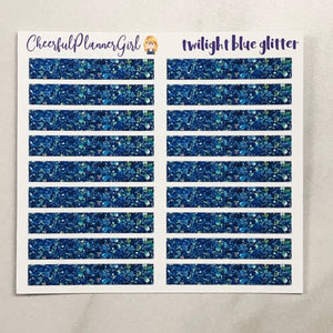Twilight Blue Glitter Headers