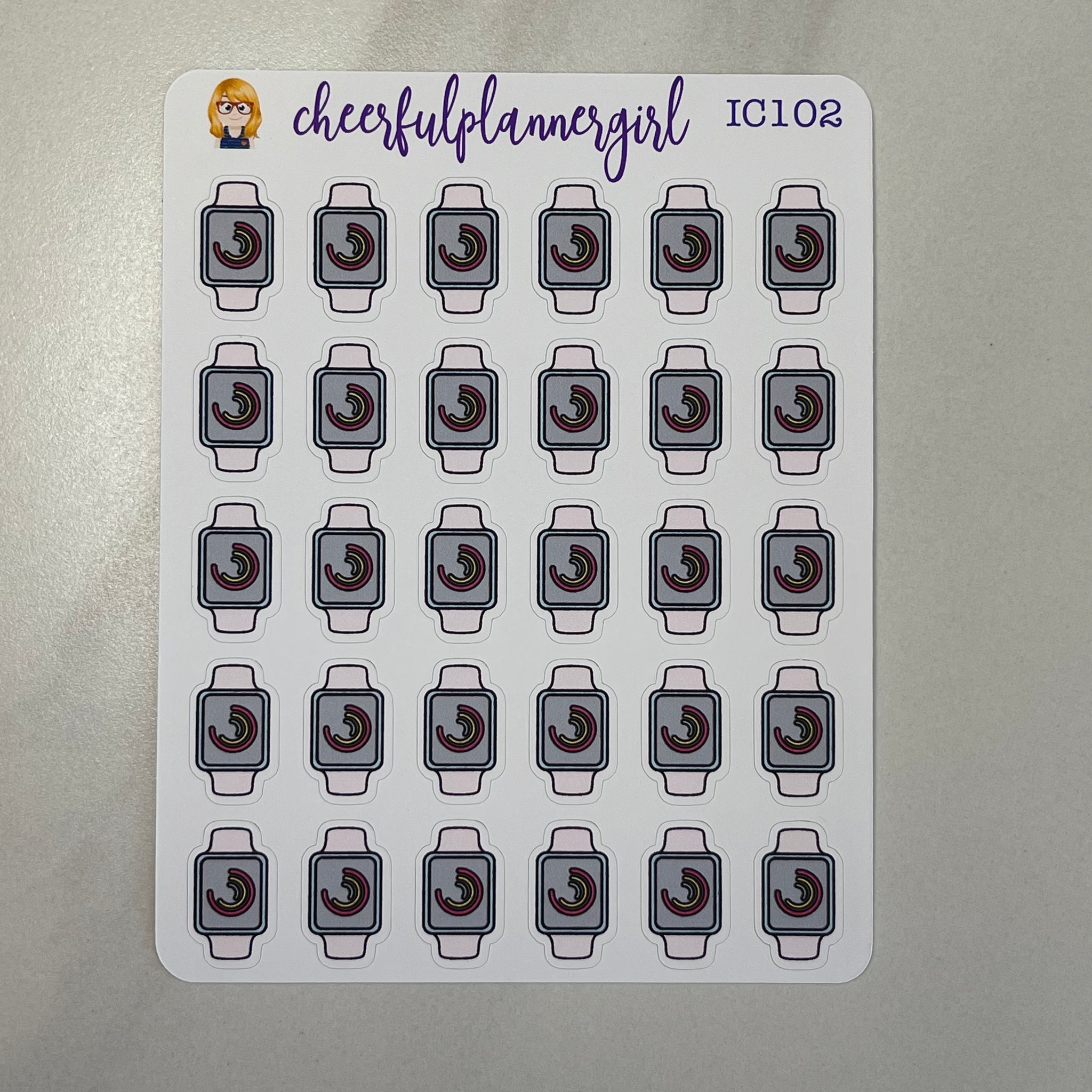 Close Rings Watch Planner Stickers