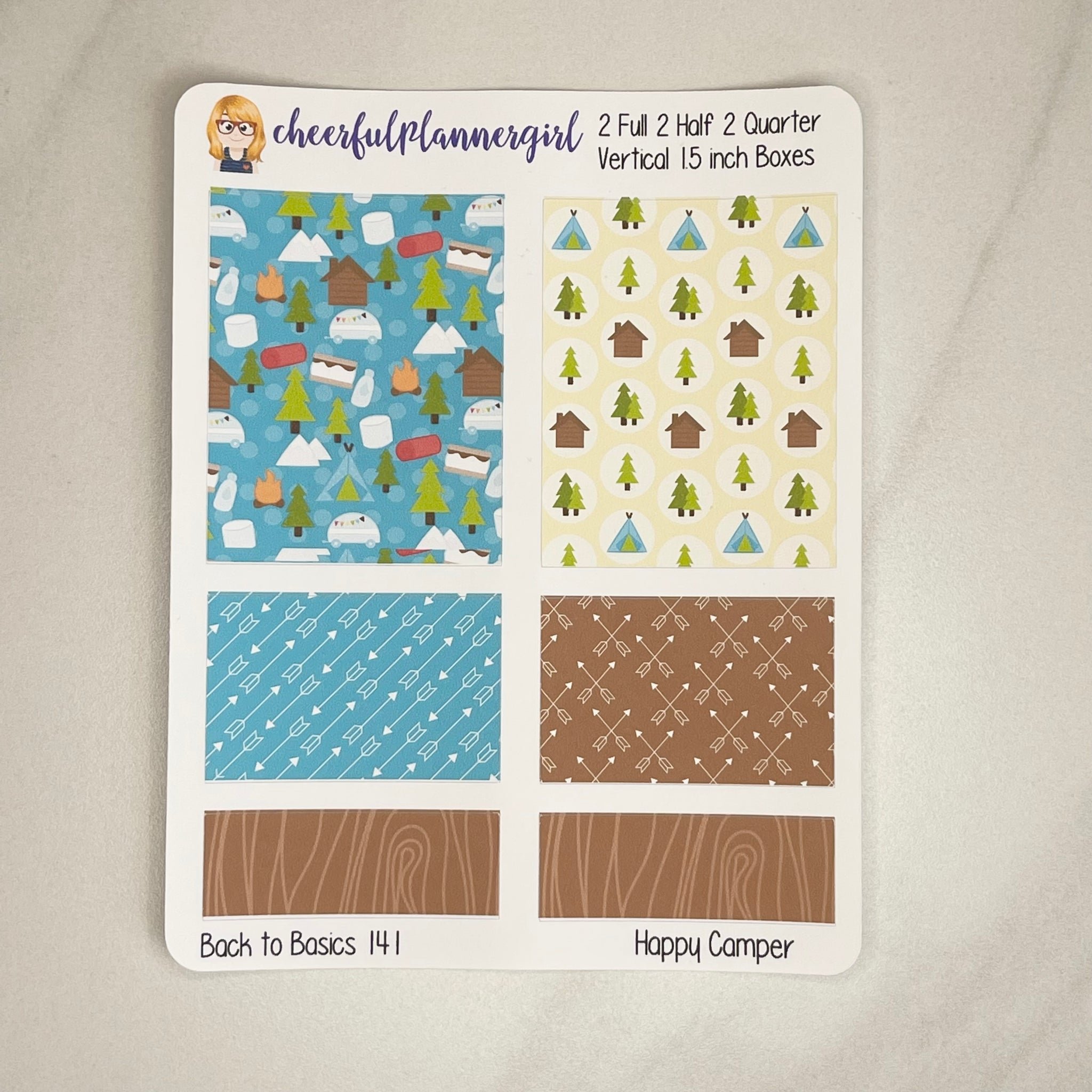 Happy Camper Planner Stickers Back to Basics