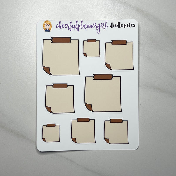 Doodle Notes Planner Stickers
