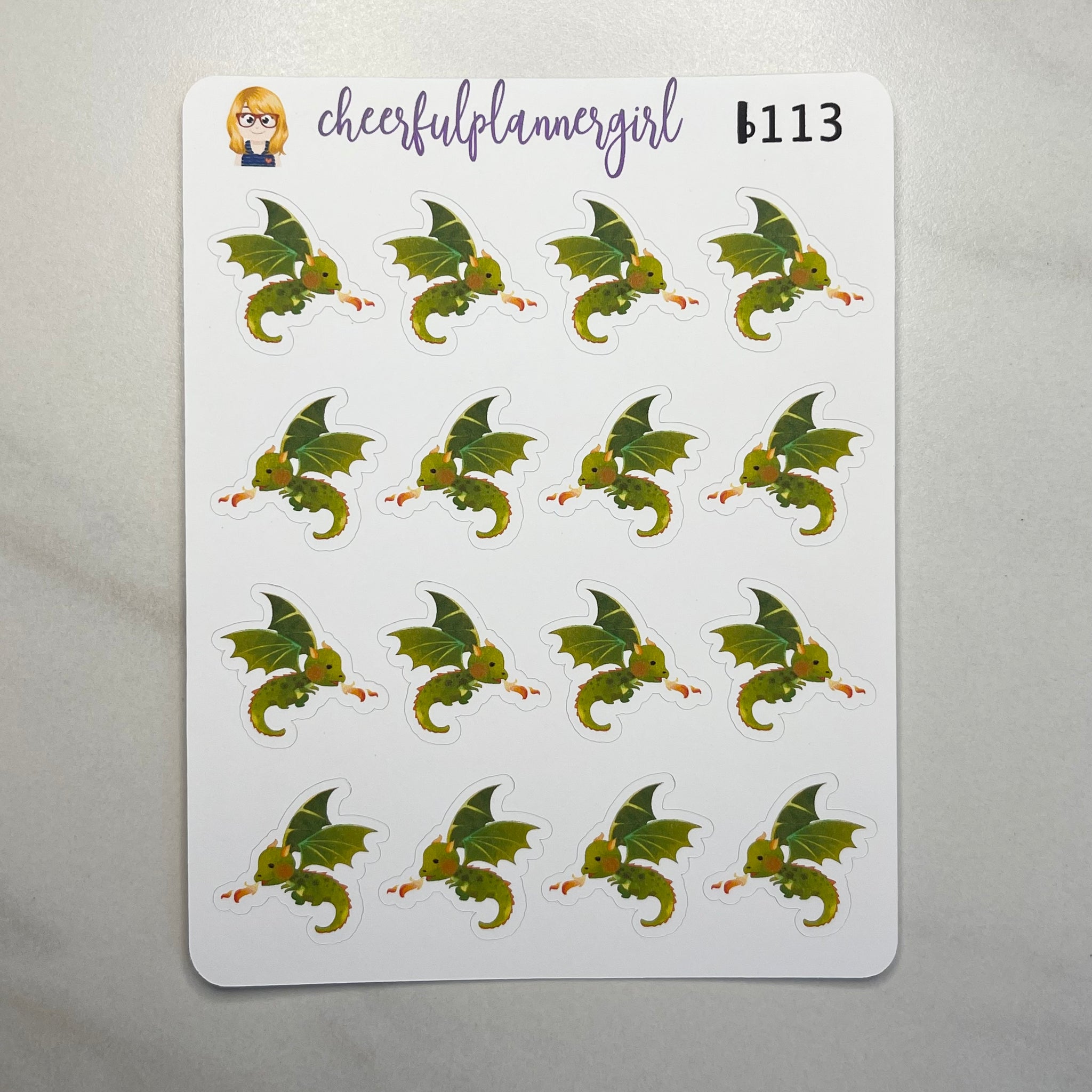 Cute Dragons Planner Stickers