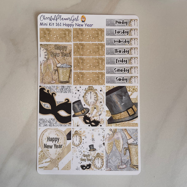 Happy New Year Mini Kit Weekly Layout Planner Stickers