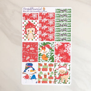 Christmas Critters Mini Kit Weekly Layout Planner Stickers