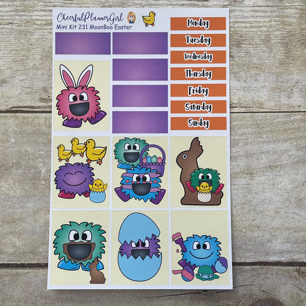 MoonBoo Easter Mini Kit Weekly Layout Planner Stickers